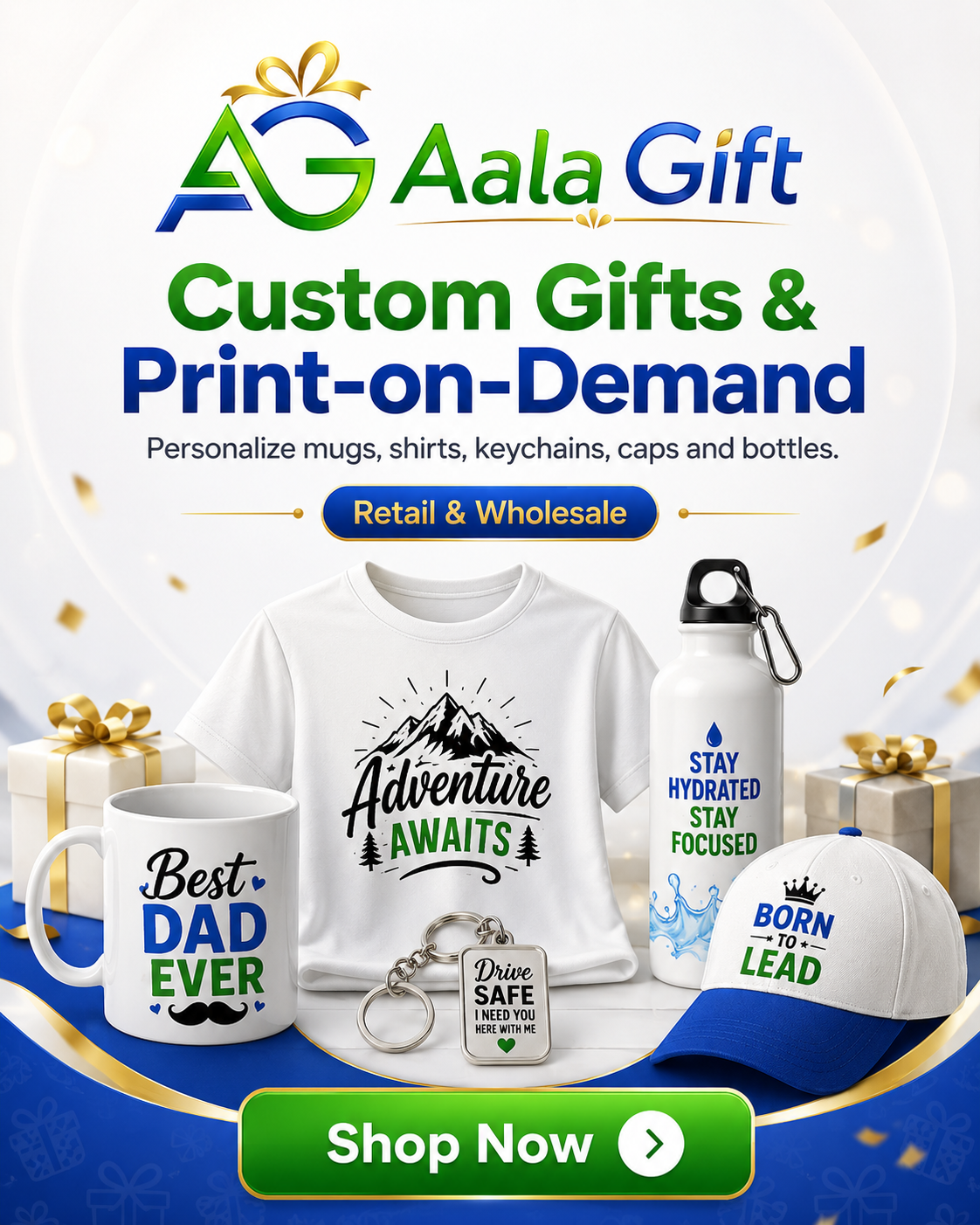 Custom Gifts and Print on Demand Mobile Banner